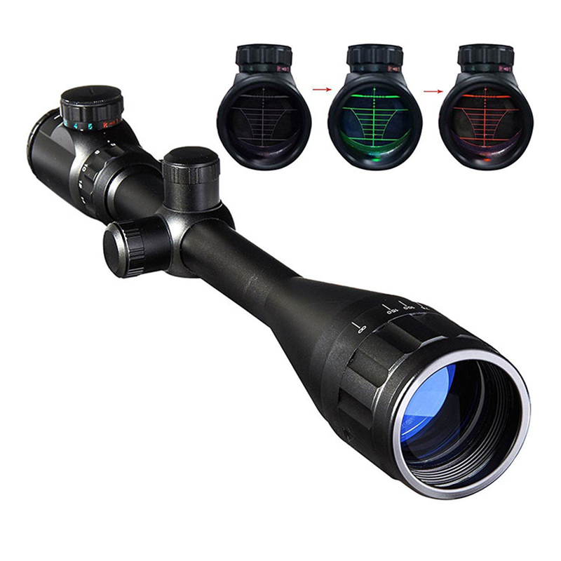 6-24x50 Scóip Raidhfil Inchoigeartaithe Reticle Red Green Ponc Fiach Scóipeanna Raidhfilscóip Oirbheartaíochta Raidhfilscóip Fiaigh Radharc Raon feidhme